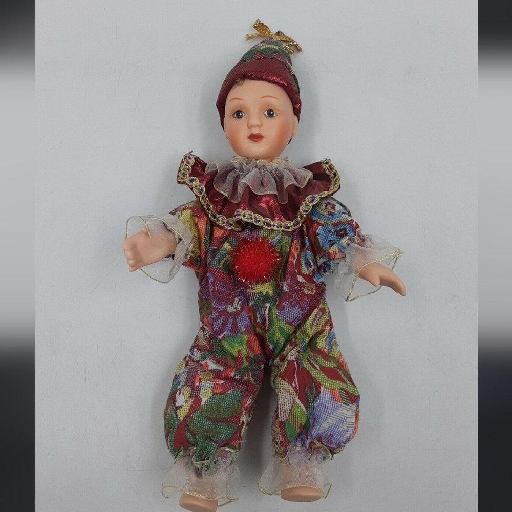 Vintage Porcelain Head/Arms/Legs Jester Collector Doll